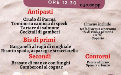 Menù di Ferragosto 2023