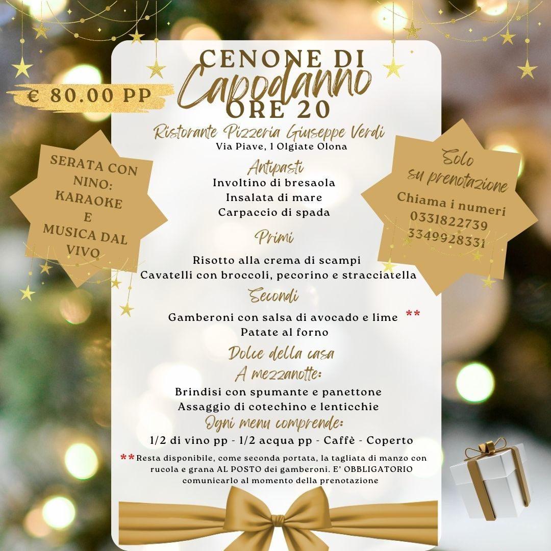Menù capodanno
